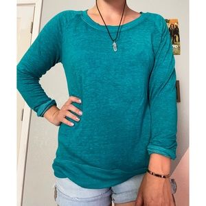 3 for $10 Teal long sleeve sweater size small!